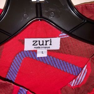 ZURI Cotton Dress made in Kenya. Size Lrg. Discontinued pattern.